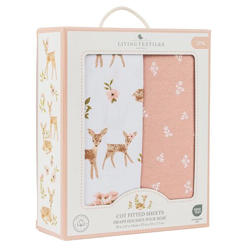 Living Textiles 2-Pack Jersey Cot Fitted Sheet